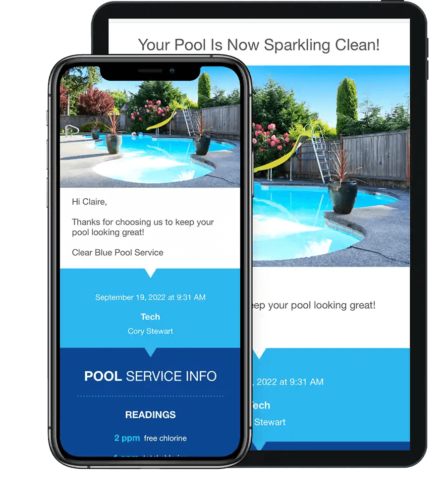 Weekly Pool Service Digital Report Preview